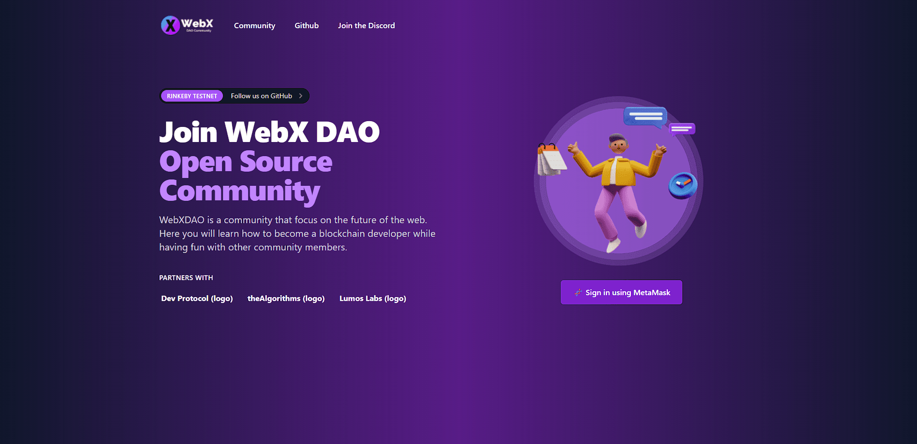 WebX DAO Dapp